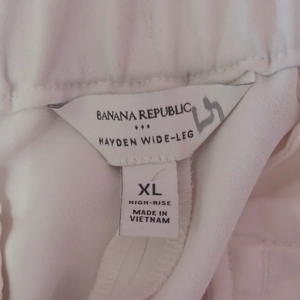 Banana Republic Hayden Crepe Wide Leg High Rise Pants Stretch Pull On Pockets XL